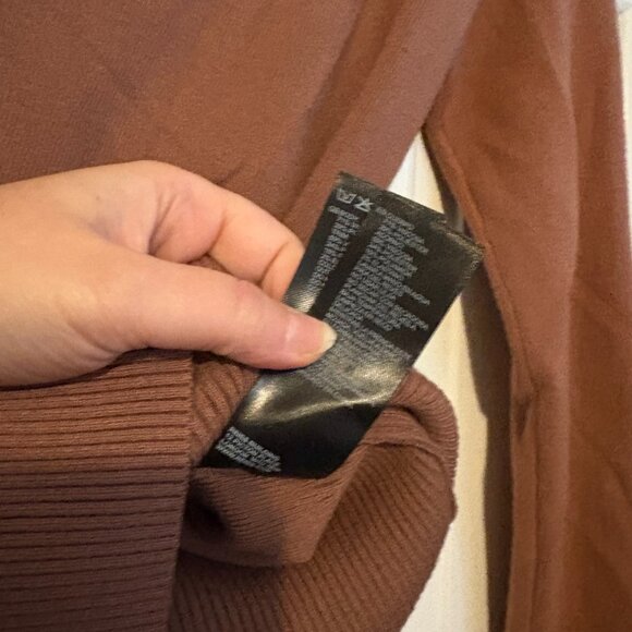 REISS Natalia Polo Knit Collar Sweater Brown - Small - Picture 4 of 6